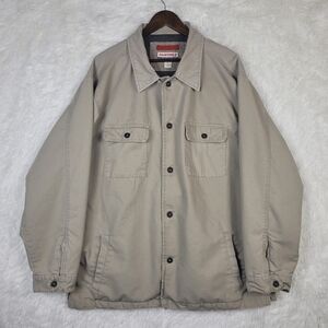 Vtg XL Old Navy Tan Painter's Jeans Chore Coat Canvas 90s Y2K Utility Baggy